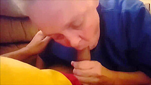 Granny Cocksucker Swallows His semen